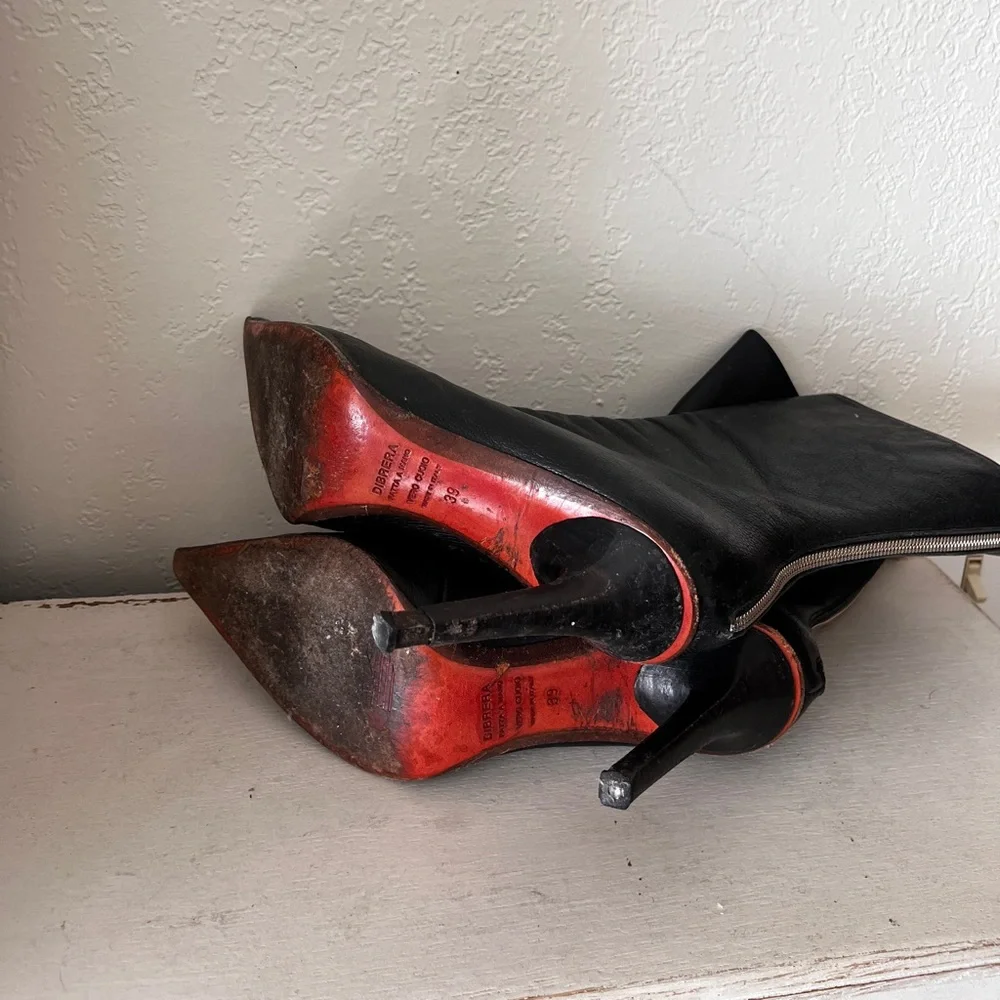 Italian Black Leather Boots - Picture 8 of 14